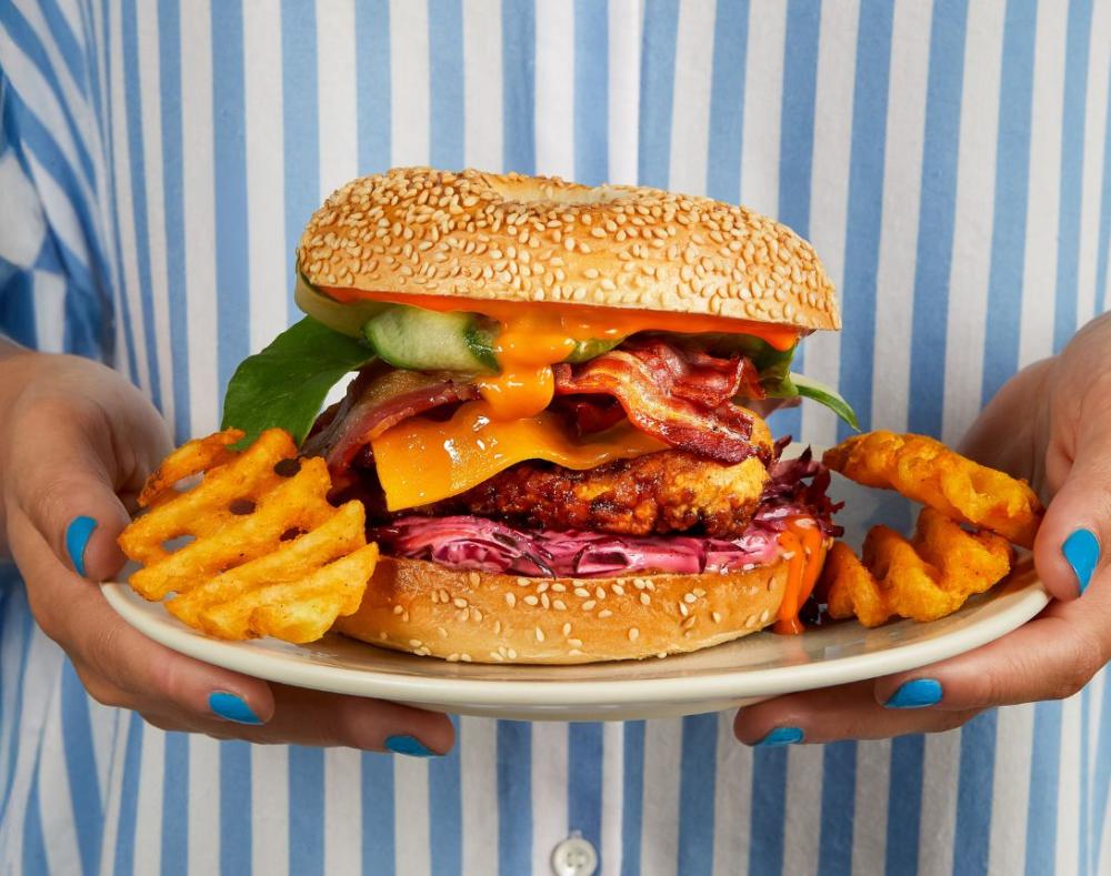 Mojo Dojo Bagel Burger